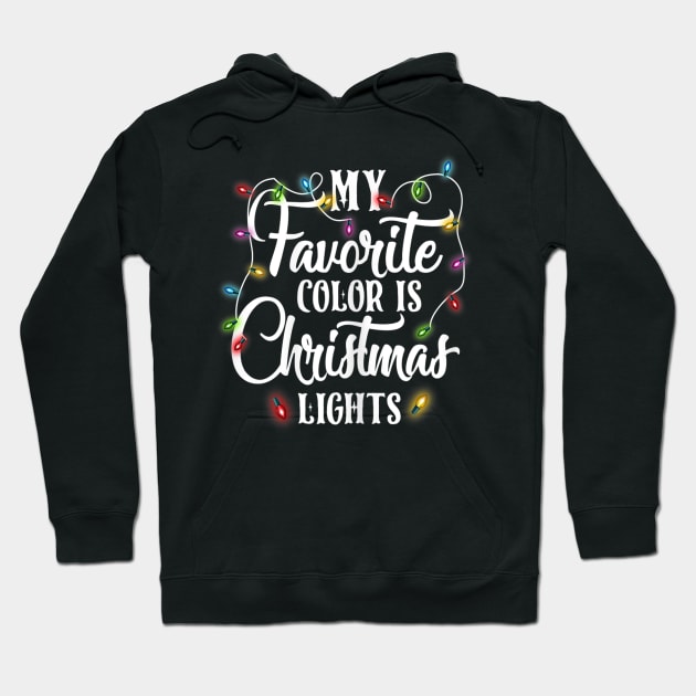 my favorite color is christmas lights Hoodie by Barnard